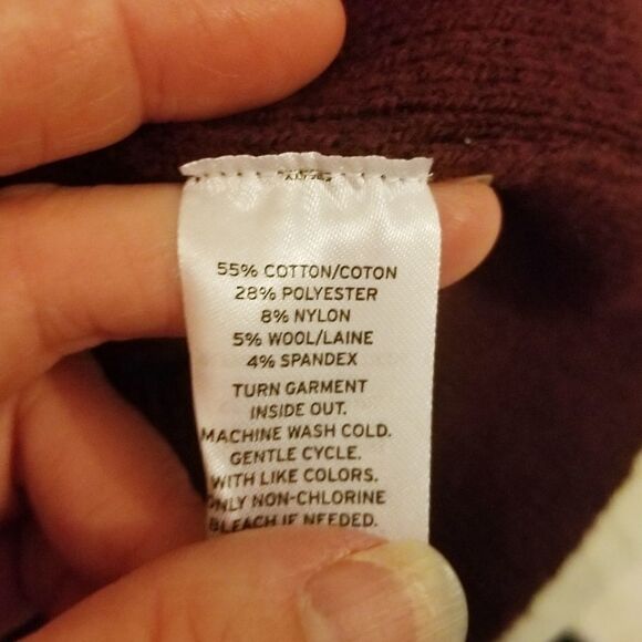 SWEATER SALE 3/$30 Abound Burgundy Stretchy Waist Sweater Size XS - Picture 4 of 5